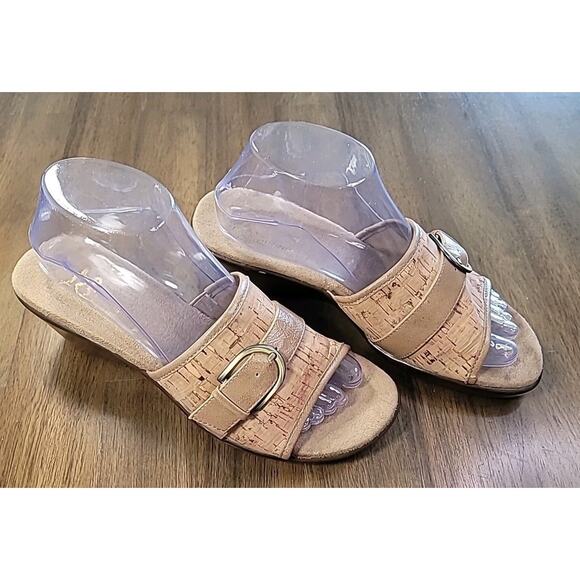 A2 by Aerosoles Cork Wedge Comfort Sandals Tan Women’s 8 GUC - Picture 3 of 10